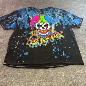 Men's Tie-Dye Jester Tee - Blue and Black